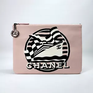 Bolsa con dijes CHANEL O rosa mediana de lona CC - Imagen 1 de 11