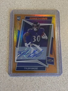 2022 Rookies & Stars Tyler Badie Orange Rookie Auto Autograph RC #21/199 Ravens - Picture 1 of 2