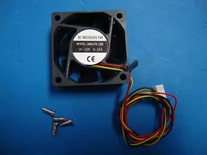 60 mm 25 mm Neu Gehäuse Lüfter 12 V DC Wasserdicht 27CFM 3polig Kugel Brgs 4 Schrauben - Bild 1 von 3