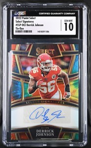 CSG 10, Derrick Johnson 2022 panini select tie-dye auto 6/25