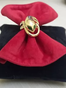 ANELLO SERPENTE IN ARGENTO PLACCATO ORO 18KT IMPORTANTE: LEGGERE BENE LA... - Foto 1 di 10
