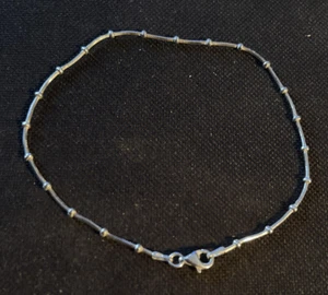 Brazalete de cuentas pequeñas de plata de ley .925 - Imagen 1 de 4