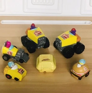 6 Vintage Kids Meal Food Depiction Vehicle Toys, 5 Wendy’s, I McD’s Transformer - Photo 1/10