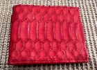 Red Snakeskin Leather Wallet