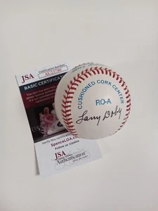 Larry Doby, Gene Woodling Tommy Helms + 1 American League Signed Baseball JSA -# - Picture 1 of 6