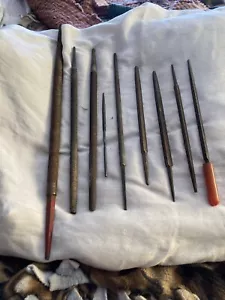 Vintage Nicholson Round Triangle File Rasp Lot Of 8 - Picture 1 of 3
