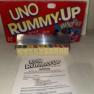 UNO Rummy Up Tile Game 1993 by Mattel - 100% Complete - Image 1 of 4