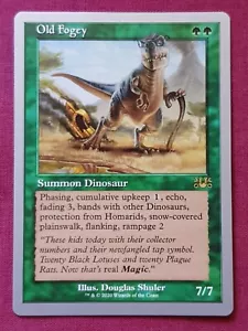 Magic The Gathering ANTIGUO FOGEY tarjeta verde sin sanciones Magic The Gathering Magic The Gathering - Imagen 1 de 2