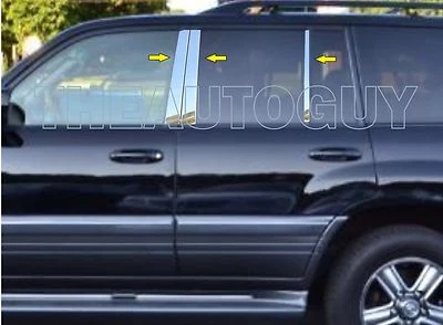 Juego de molduras de poste de pilar de 6 piezas de acero inoxidable Lexus LX470 2006 2007 Foto 1 de 2