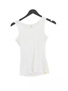 Nike Women's Top S White 100% Cotton Sleeveless Round Neck Basic - Picture 1 of 5
