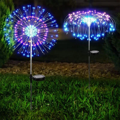 150 LED Solar Firework Lights Outdoor Waterproof Path Lawn Garden Decor Lamp - Image 1 of 4