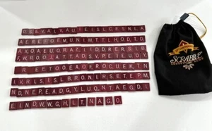 Vintage Genuine 50th Anniversary Scrabble 154 tiles with bag - Picture 1 of 11