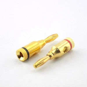 Cable conector amplificador de alta fidelidad conector de altavoz de audio musical enchufe plátano de 4 mm enchapado en oro - Imagen 1 de 11
