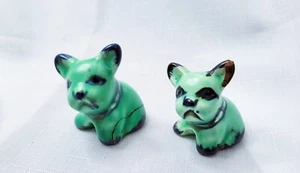 PAIR OF SYLVAC BYNGO MINIATURE CERAMIC FRENCH BULLDOG FIGURINES c1930s - Picture 1 of 11