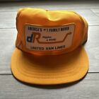 Vintage United Van Lines Trucker Hat Cap SnapBack Yellow Patch Back Made In USA