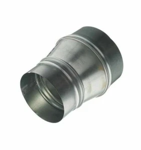Argento Acciaio Zincato Riduttore 150mm/125mm Condotto Connettore Canna Fumaria - Foto 1 di 1