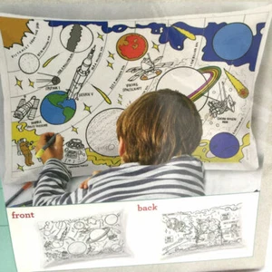 Eatsleepdoodle Space Explorer Pillowcase Color & Learn Planets Rockets with Pens - Picture 1 of 8