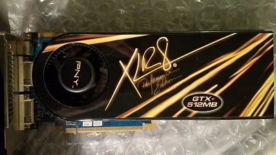Tested GOOD PNY NVidia GeForce 9800 GTX+ 512MB GDDR3 PCIe 2.0 Graphics Card GPU - Image 1 of 3