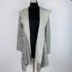 Max Studio Weekend Cardigan Womens Long Open Front Hooded Knit M - Picture 1 of 5