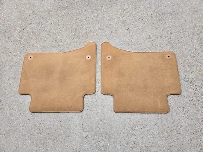 Genuine 2007-2010 Porsche Cayenne OEM Left Right Beige Floor Mats Carpets - Image 1 of 4