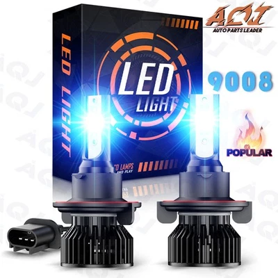 For Nissan LEAF 2013-2017 LED Headlight Bulbs Kit Blue High/Low Beam Lights Foto 1 de 4