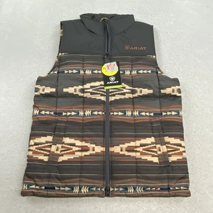Ariat Jacket Mens Small Black Crius Vest Conceal Carry Cornstalk Aztec Western - Picture 1 of 14