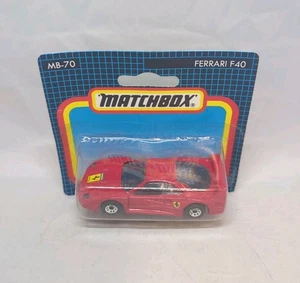 MB70 Matchbox FERRARI F40 " NOS " sealed On Blue Grid Card With Thai Base " RARE - Picture 1 of 5