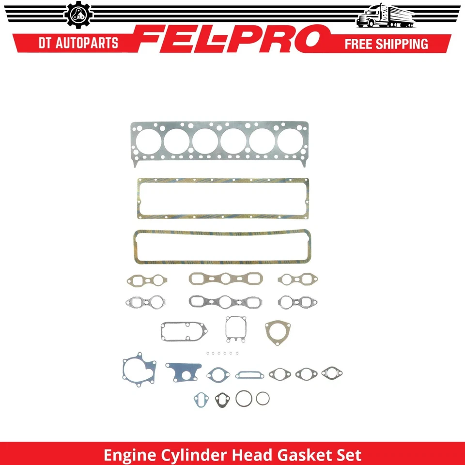 Para 1947-1950 GMC FC251 3.7L L6 conjunto de junta de cabeça de cilindro de motor Fel-Pro 1948 - Imagem 1 de 1