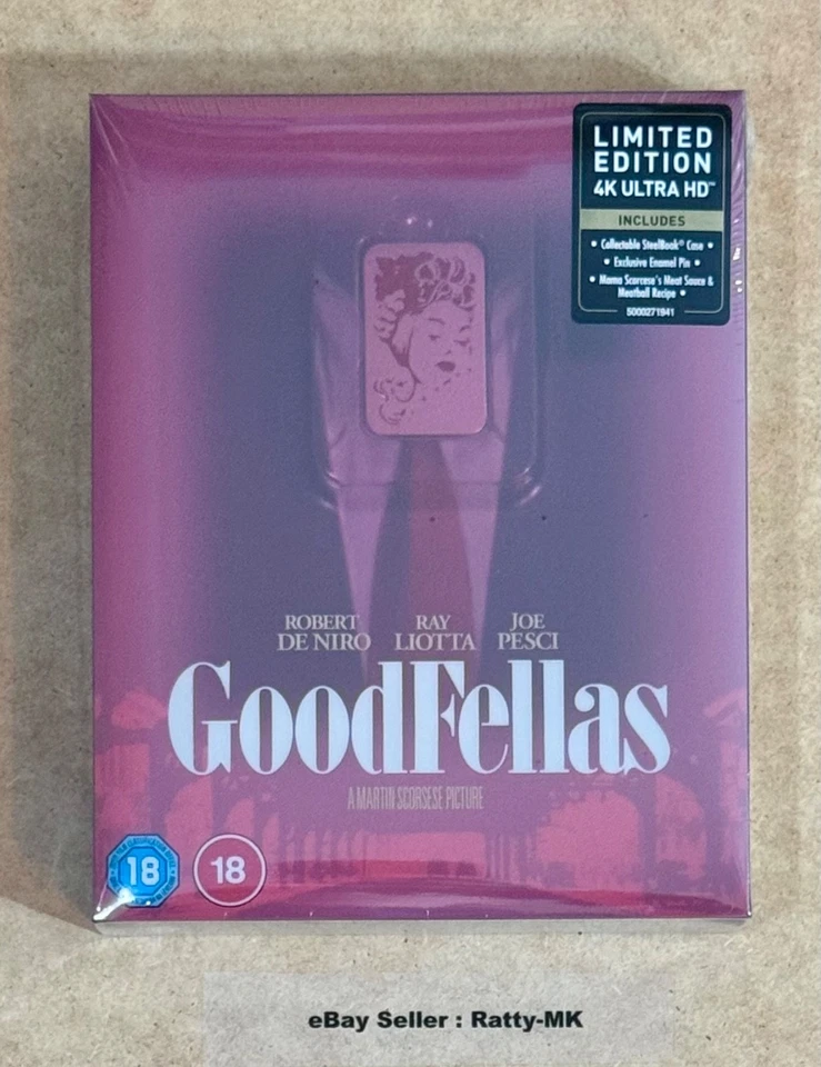 GOODFELLAS - UK EXCLUSIVE TITANS OF CULT 4K + BLU RAY STEELBOOK - NEW & SEALED - Image 1 of 4