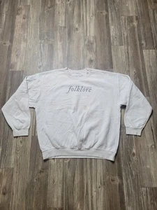 Taylor Swift folklore Album Sweatshirt Womens XL Cream Official Merch - Picture 1 of 10