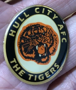 SELTENER HULL CITY A.F.C. DIE TIGER OVALE METALLNADEL ABZEICHEN - Bild 1 von 1