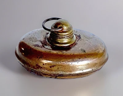 Antiguo calentador de cama de agua caliente tamaño muestra/muñeca vendedor miniatura revestido de cobre Foto 1 de 4