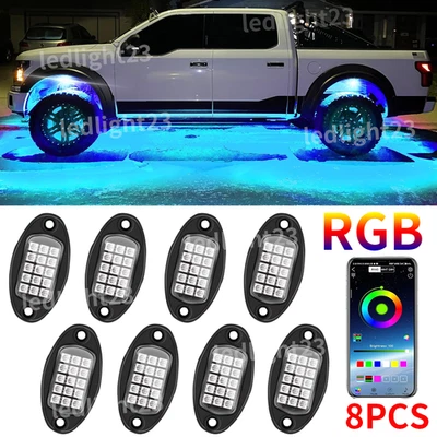Подходит для Chevy GMC Silverado Sierra 1500 2500 3500 8 капсул комплект светодиодных фонарей RGB - Изображение 1 из 4