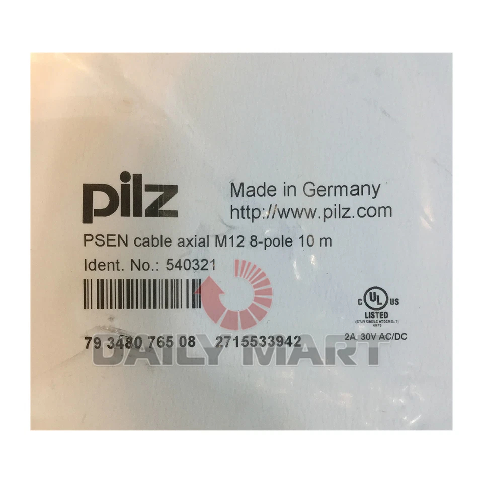 Cable de programación nuevo en caja PILZ 540321 PSEN M12/8P Foto 1 de 3