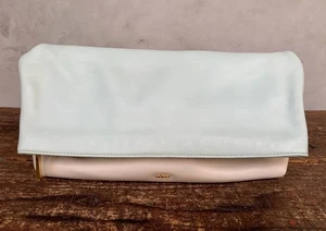 Borsa pochette Emilio Pucci pelle bicolore beige azzurro donna Italia - Foto 1 di 24