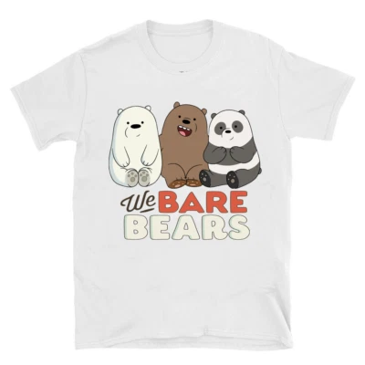 WE BARE BEARS FUNNY T-Shirt Cotton Tee Best Gift All Size S-4XL CO088 - Imagem 1 de 4