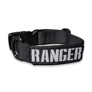 Personalized 1" Tactical Dog Collar with removable Name patch - Picture 1 of 3