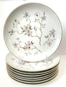 Rose China Clearview Dogwood Dessert Plates, S/8 - Picture 1 of 4