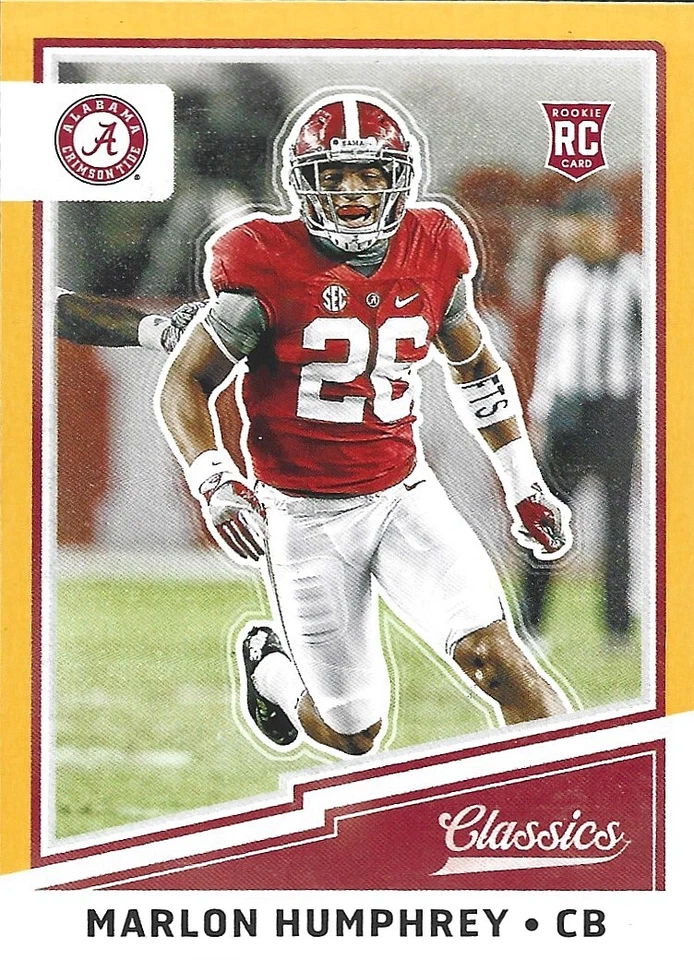 2017 Panini Classics Glossy #264 Marlon Humphrey rookie card, Baltimore Ravens - Image 1 of 1