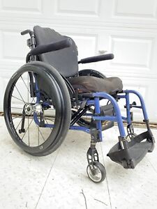 Quickie II 2 Ultralight Folding Frame Sport Wheelchair 20"X16" Blue Spinergy J3