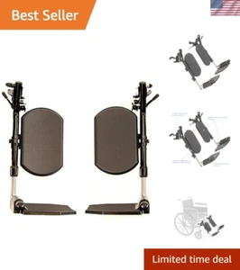 Wheelchair Elevating Legrests, Composite Footplates, Non-Padded Calf Supports... - Picture 1 of 5