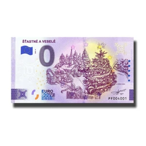 0 Euro Souvenir Banknote Stastne A Vesele Slovakia PF 2022-4 Merry Christmas - Picture 1 of 3