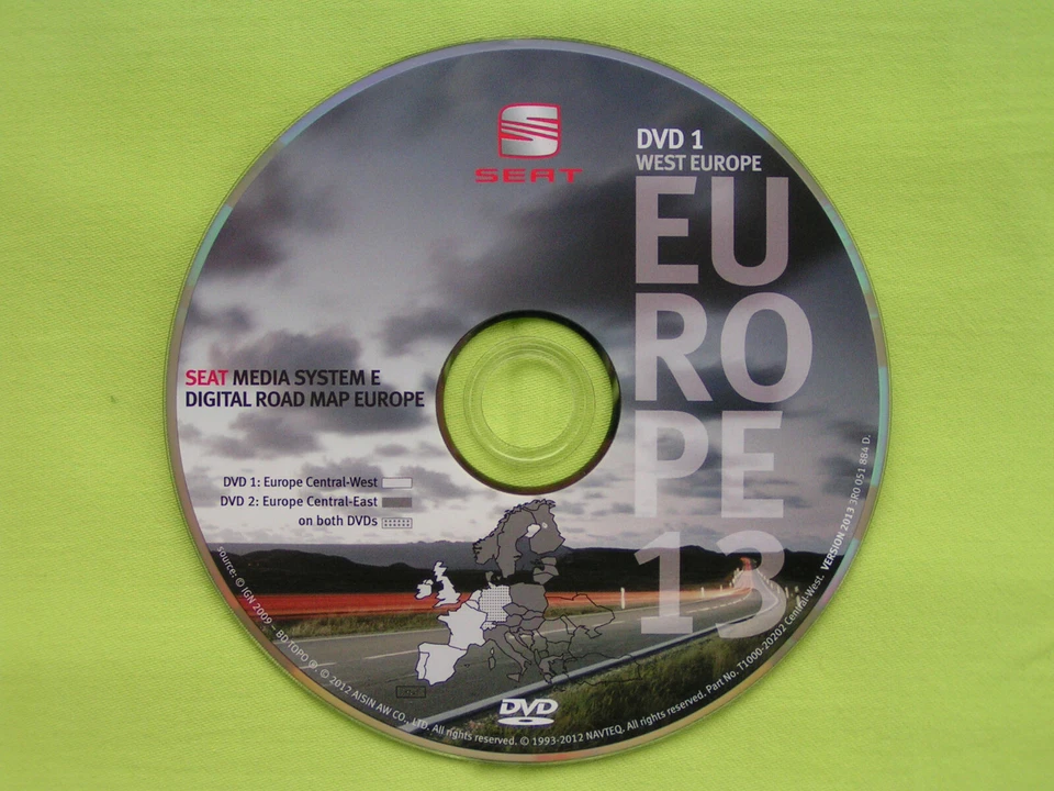 SEAT DVD NAVIGATION MEDIA SYSTEM E DEUTSCHLAND + EUROPA VERSION 2013 ALTEA EXEO - Bild 1 von 1