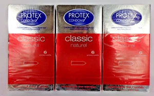 PROTEX CONDOMS-18 PRESERVATIFS CLASSIC NATUREL SURFACE LISSE LATEX -02/2027 - Imagen 1 de 2