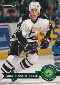 1995-96 Donruss #192 MIKE KENNEDY - Dallas Stars Eagle Mannheim Iserlohn Roosters