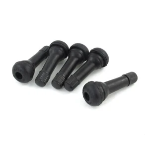 Auto Car Black 7mm Thread Tire Tyre Valve Stem w Cap 5 Pcs - Picture 1 of 1