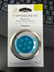 PopSockets MagSafe Round PopGrip Cell Phone Grip & Stand with Adapter Ring blue - Picture 1 of 4