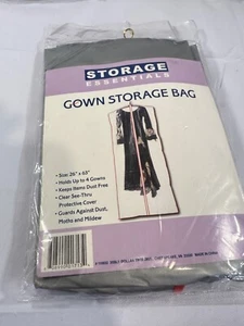 NUEVO SELLADO Almacenamiento Essentials Vestido Bolsa de Almacenamiento para 4 Vestidos Gris/con Borde Rojo - Imagen 1 de 2
