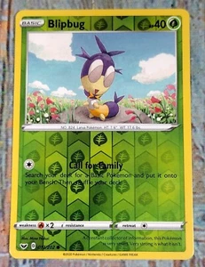 Blipbug 017/202 Common Swords & Shields 2020 Basic Pokémon REV HOLO - Picture 1 of 4