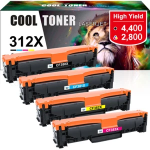 4PACK Toner Set CF380A -CF383A 312A For HP Color LaserJet Pro M476nw M476dw MFP - Picture 1 of 7